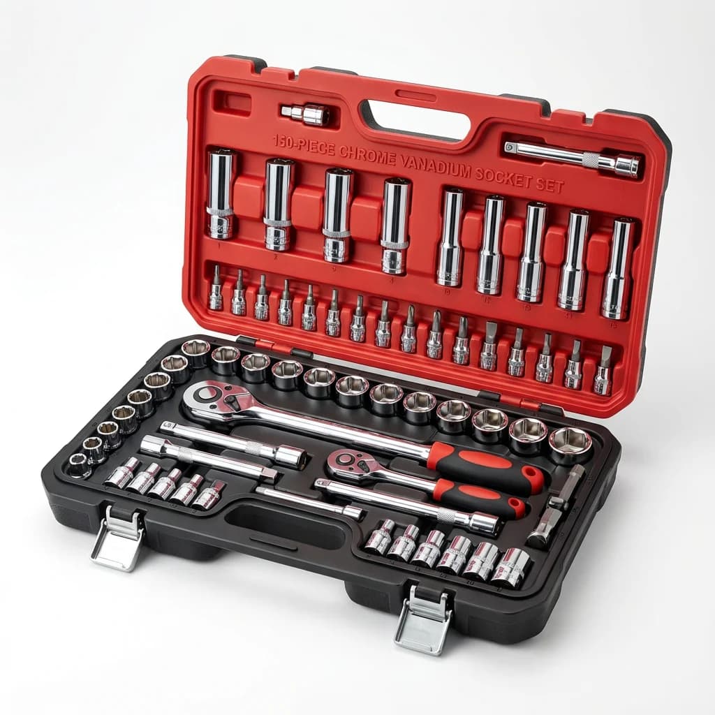 Industrial 150-Piece Chrome Vanadium Socket Set - View 1
