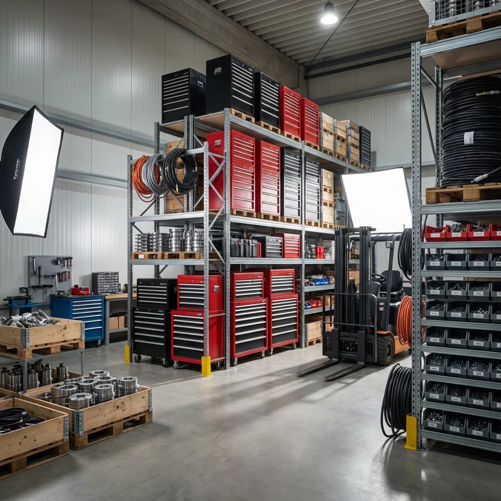 Industrial supply warehouse and equipment